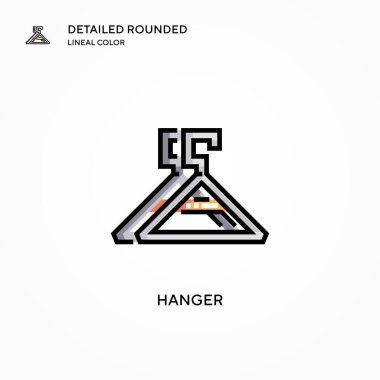 Askı vektör simgesi. Modern vektör illüstrasyon kavramları. Düzenlemesi ve kişiselleştirmesi kolay.