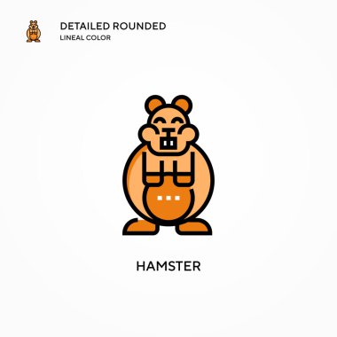 Hamster vektör simgesi. Modern vektör illüstrasyon kavramları. Düzenlemesi ve kişiselleştirmesi kolay.