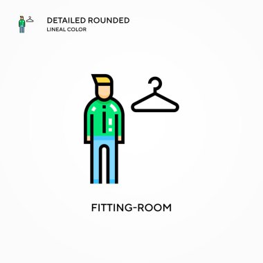 Uyum odası vektör simgesi. Modern vektör illüstrasyon kavramları. Düzenlemesi ve kişiselleştirmesi kolay.