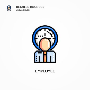 Çalışan vektör simgesi. Modern vektör illüstrasyon kavramları. Düzenlemesi ve kişiselleştirmesi kolay.