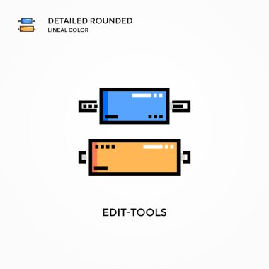 Aletler vektör simgesini düzenle. Modern vektör illüstrasyon kavramları. Düzenlemesi ve kişiselleştirmesi kolay.