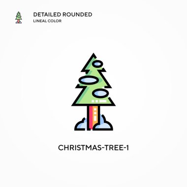 Noel ağacı-1 vektör simgesi. Modern vektör illüstrasyon kavramları. Düzenlemesi ve kişiselleştirmesi kolay.