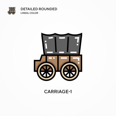 Taşıyıcı-1 vektör simgesi. Modern vektör illüstrasyon kavramları. Düzenlemesi ve kişiselleştirmesi kolay.