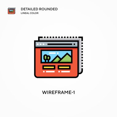 Kablo çerçeve-1 vektör simgesi. Modern vektör illüstrasyon kavramları. Düzenlemesi ve kişiselleştirmesi kolay.