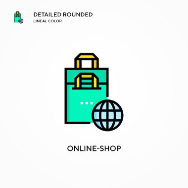 Çevrimiçi vektör simgesi. Modern vektör illüstrasyon kavramları. Düzenlemesi ve kişiselleştirmesi kolay.