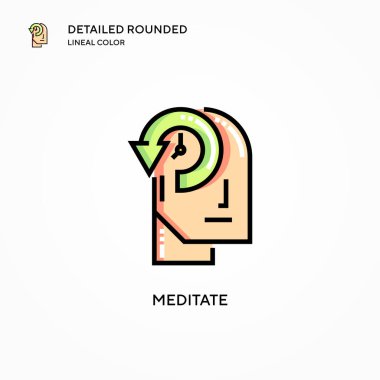 Vektör simgesini düşün. Modern vektör illüstrasyon kavramları. Düzenlemesi ve kişiselleştirmesi kolay.