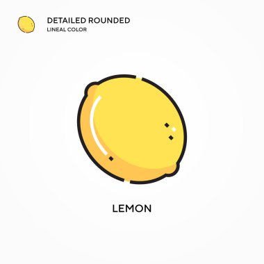 Limon vektör simgesi. Modern vektör illüstrasyon kavramları. Düzenlemesi ve kişiselleştirmesi kolay.