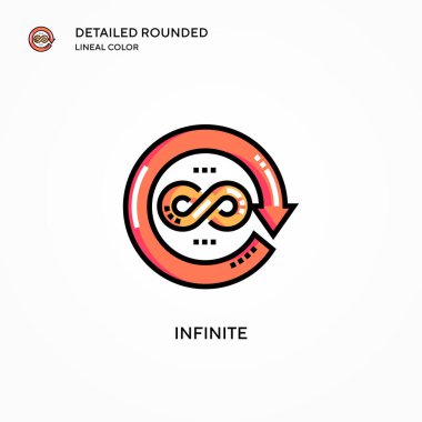 Sonsuz vektör simgesi. Modern vektör illüstrasyon kavramları. Düzenlemesi ve kişiselleştirmesi kolay.