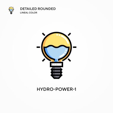 Hidrogüç-1 vektör simgesi. Modern vektör illüstrasyon kavramları. Düzenlemesi ve kişiselleştirmesi kolay.