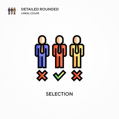 Seçim vektör simgesi. Modern vektör illüstrasyon kavramları. Düzenlemesi ve kişiselleştirmesi kolay.