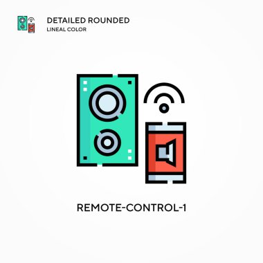 Uzaktan kumandalı vektör simgesi. Modern vektör illüstrasyon kavramları. Düzenlemesi ve kişiselleştirmesi kolay.