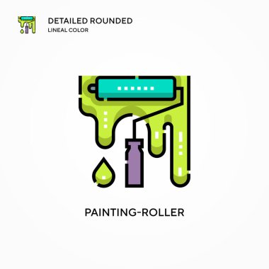 Boyama-kaydırma vektör simgesi. Modern vektör illüstrasyon kavramları. Düzenlemesi ve kişiselleştirmesi kolay.