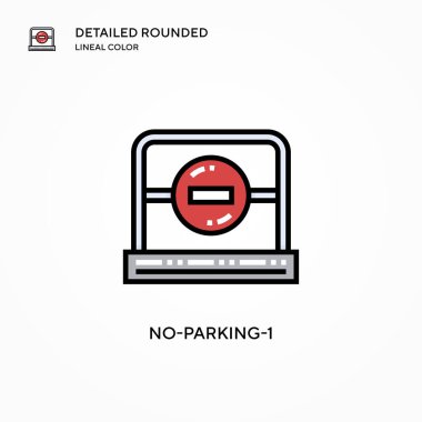 Park yasağı 1 vektör simgesi. Modern vektör illüstrasyon kavramları. Düzenlemesi ve kişiselleştirmesi kolay.