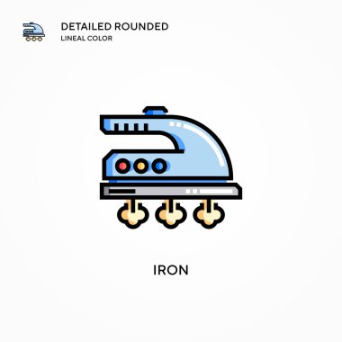 Demir vektör simgesi. Modern vektör illüstrasyon kavramları. Düzenlemesi ve kişiselleştirmesi kolay.