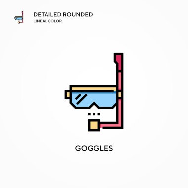 Gözlük vektör simgesi. Modern vektör illüstrasyon kavramları. Düzenlemesi ve kişiselleştirmesi kolay.