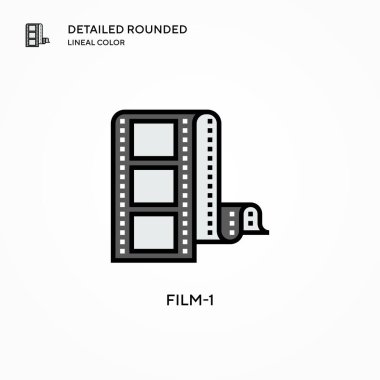 Film-1 vektör simgesi. Modern vektör illüstrasyon kavramları. Düzenlemesi ve kişiselleştirmesi kolay.