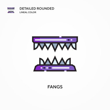 Sivri diş vektör simgesi. Modern vektör illüstrasyon kavramları. Düzenlemesi ve kişiselleştirmesi kolay.