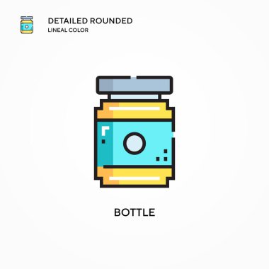 Şişe vektör simgesi. Modern vektör illüstrasyon kavramları. Düzenlemesi ve kişiselleştirmesi kolay.