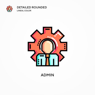 Yönetici vektör simgesi. Modern vektör illüstrasyon kavramları. Düzenlemesi ve kişiselleştirmesi kolay.