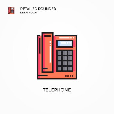 Telefon vektör simgesi. Modern vektör illüstrasyon kavramları. Düzenlemesi ve kişiselleştirmesi kolay.