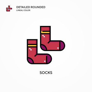 Çorap vektör ikonu. Modern vektör illüstrasyon kavramları. Düzenlemesi ve kişiselleştirmesi kolay.