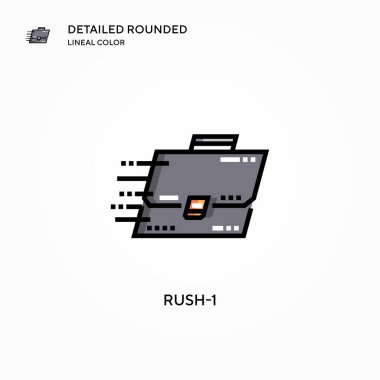 Rush-1 vektör simgesi. Modern vektör illüstrasyon kavramları. Düzenlemesi ve kişiselleştirmesi kolay.