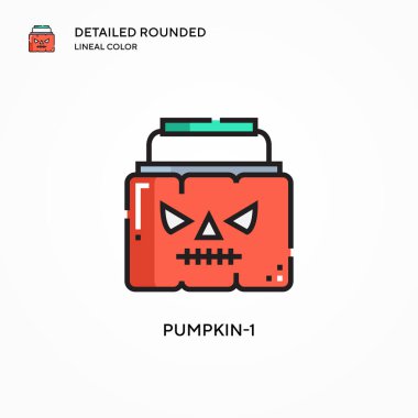 Balkabağı-1 vektör simgesi. Modern vektör illüstrasyon kavramları. Düzenlemesi ve kişiselleştirmesi kolay.