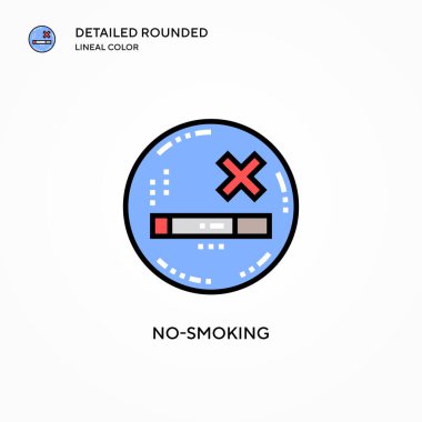 Sigara içilmeyen vektör simgesi. Modern vektör illüstrasyon kavramları. Düzenlemesi ve kişiselleştirmesi kolay.