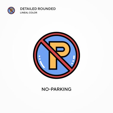 Park yasağı ikonu. Modern vektör illüstrasyon kavramları. Düzenlemesi ve kişiselleştirmesi kolay.