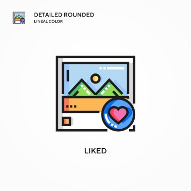 Sevilen vektör simgesi. Modern vektör illüstrasyon kavramları. Düzenlemesi ve kişiselleştirmesi kolay.