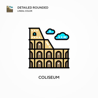 Kolezyum vektör simgesi. Modern vektör illüstrasyon kavramları. Düzenlemesi ve kişiselleştirmesi kolay.