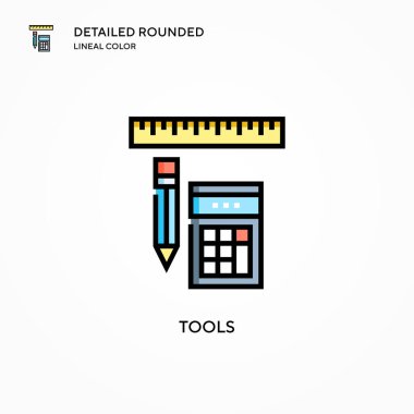 Araç vektör simgesi. Modern vektör illüstrasyon kavramları. Düzenlemesi ve kişiselleştirmesi kolay.