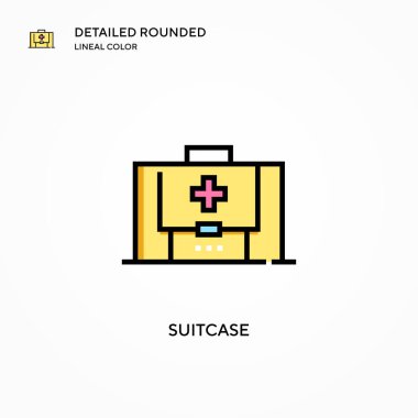 Çanta vektör simgesi. Modern vektör illüstrasyon kavramları. Düzenlemesi ve kişiselleştirmesi kolay.