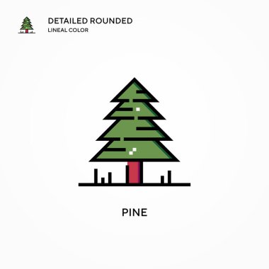 Çam vektör simgesi. Modern vektör illüstrasyon kavramları. Düzenlemesi ve kişiselleştirmesi kolay.