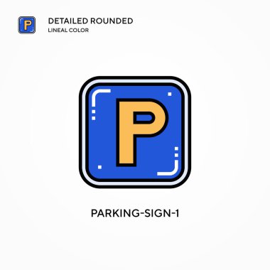 Park işareti 1 vektör simgesi. Modern vektör illüstrasyon kavramları. Düzenlemesi ve kişiselleştirmesi kolay.
