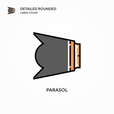Şemsiye vektör simgesi. Modern vektör illüstrasyon kavramları. Düzenlemesi ve kişiselleştirmesi kolay.