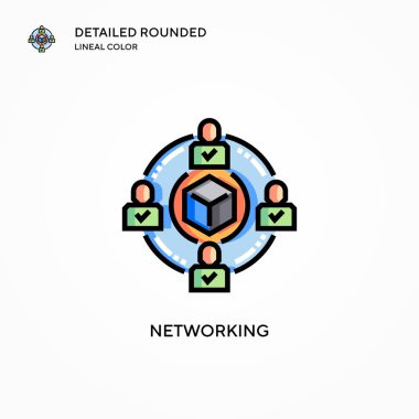 Ağ vektör simgesi. Modern vektör illüstrasyon kavramları. Düzenlemesi ve kişiselleştirmesi kolay.