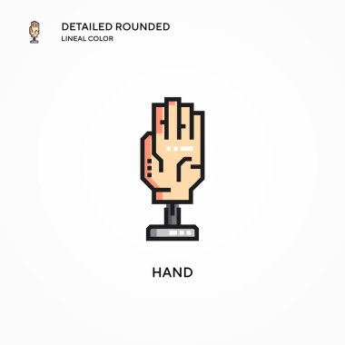 El vektör simgesi. Modern vektör illüstrasyon kavramları. Düzenlemesi ve kişiselleştirmesi kolay.