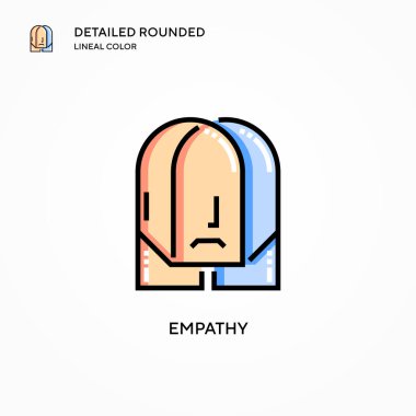 Empati vektör simgesi. Modern vektör illüstrasyon kavramları. Düzenlemesi ve kişiselleştirmesi kolay.
