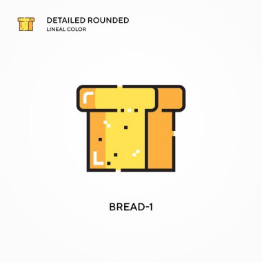 Ekmek-1 vektör simgesi. Modern vektör illüstrasyon kavramları. Düzenlemesi ve kişiselleştirmesi kolay.