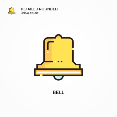 Çan vektör simgesi. Modern vektör illüstrasyon kavramları. Düzenlemesi ve kişiselleştirmesi kolay.