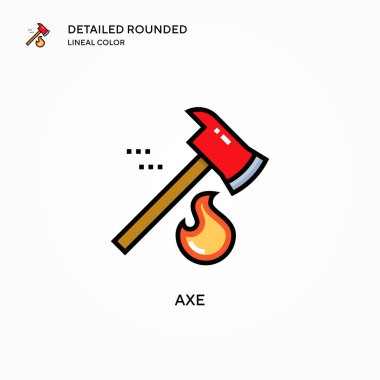 Axe vektör simgesi. Modern vektör illüstrasyon kavramları. Düzenlemesi ve kişiselleştirmesi kolay.