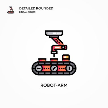 Robot kol vektör ikonu. Modern vektör illüstrasyon kavramları. Düzenlemesi ve kişiselleştirmesi kolay.