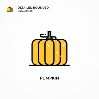 Balkabağı vektör simgesi. Modern vektör illüstrasyon kavramları. Düzenlemesi ve kişiselleştirmesi kolay.