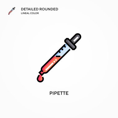 Pipette vektör simgesi. Modern vektör illüstrasyon kavramları. Düzenlemesi ve kişiselleştirmesi kolay.
