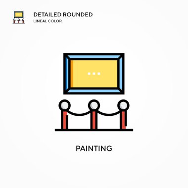 Vektör simgesi boyanıyor. Modern vektör illüstrasyon kavramları. Düzenlemesi ve kişiselleştirmesi kolay.