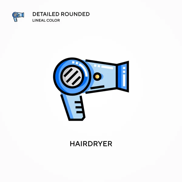 Hairdryer Vector Icon Modern Vector Illustration Concepts Easy Edit Customize — Stock Vector