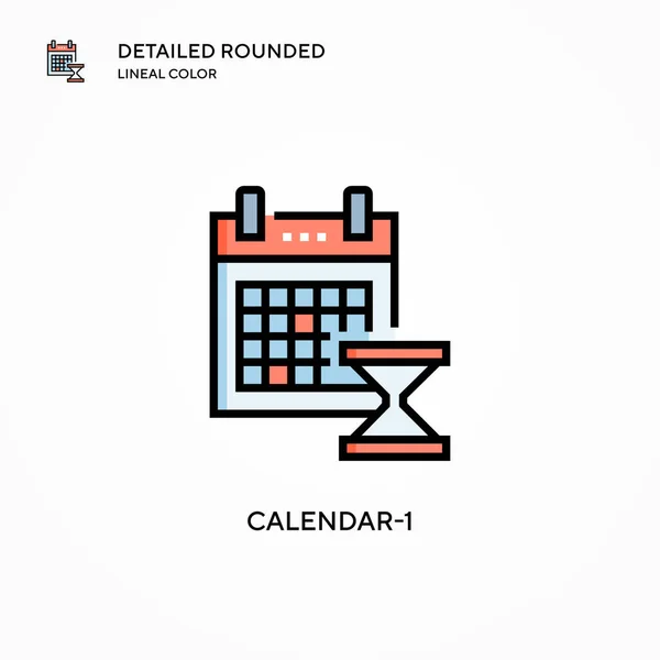 Ícone Vetorial Calendar Conceitos Modernos Ilustração Vetorial Fácil Editar Personalizar — Vetor de Stock