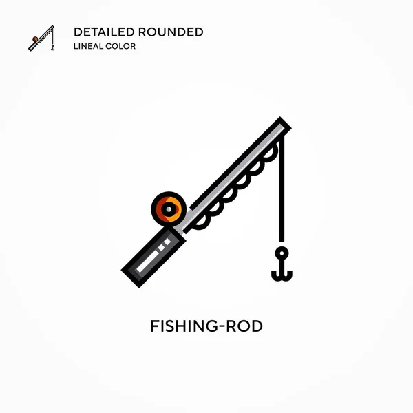 Fishing Rod Vector Icon Modern Vector Illustration Concepts Easy Edit — Stock Vector