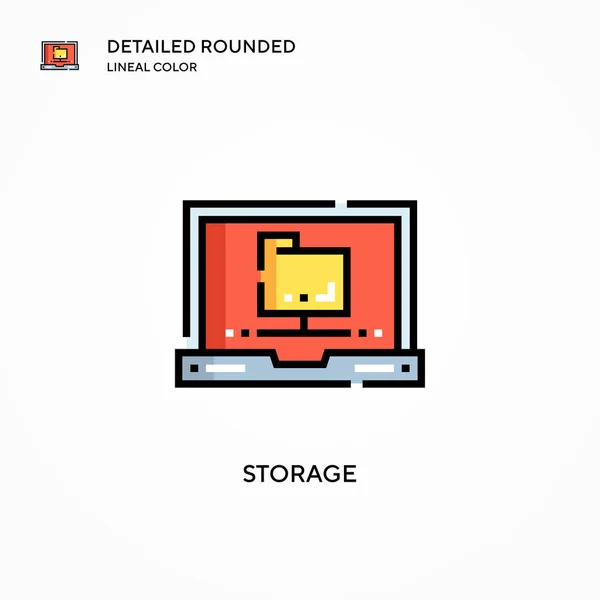 Storage Vector Icon Modern Vector Illustration Concepts Easy Edit Customize — Stock Vector